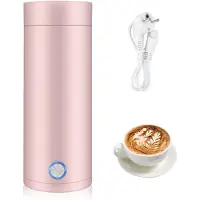 TIM. TIM Draagbare Waterkoker – 400 ML - Mini Waterkoker - Portable Reis Waterkoker - Camping Waterkoker – In 5 Minuten Snel Koken - Roze - ‎25cm x 11cm x 11cm