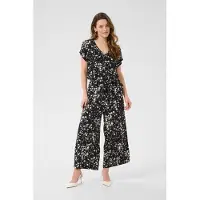 Kaffe Jumpsuit 'Beathe' zwart / wit