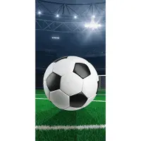 BrandMac Voetbal handdoek - 140 x 70 cm. - Voetbalstadion strandlaken - 100% katoen