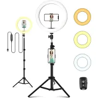 TIM. TIM Ringlamp - Laptop Standaard - Fietszadel - Zwart - 26cm x 26cm x 140cm