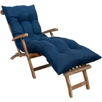 Bananair - Ligbedkussen - Tuinkussen - Zonnebed Kussen voor Tuin - Middernachtblauw - 185 x 60 x 15 cm