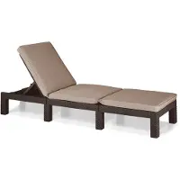 Keter Allibert Daytona Deluxe Ligbed - 3 posities - 65x195x25,5 cm - Bruin