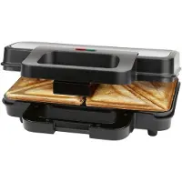 TIM. TIM Tosti-ijzers - Tosti Apparaat - Tosti Ijzer - Zwart - 24cm x 27cm x 10cm