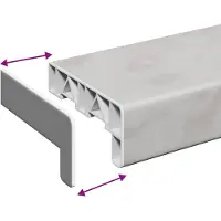 vidaXL Raamdorpel Marmeren textuur 120 x 10 x 4,5 cm PVC
