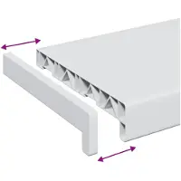 vidaXL Raamdorpel Wit 100 x 25 x 4,5 cm PVC