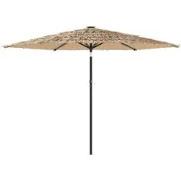 vidaXL Parasol met stalen paal 288x288x225 cm bruin
