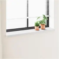 vidaXL Raamdorpel Wit 120 x 30 x 4,5 cm PVC