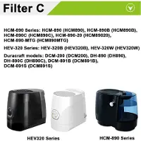 Typecat 3-Pack Luchtbevochtiger-Wickingfilters voor HC-888, HC-888N, Filter C, Ontworpen voor HCM-890 HEV-320