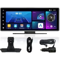 Tlily 11,26 Inch Dash Cam Draadloze Carplay & Android Auto Auto WiFi GPS Navigatie Achteruitrijcamera Videorecorder