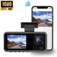 Typecat 3-kanaals dashcam voor auto's, camera, wifi, 1080P videorecorder, achteruitrijcamera
