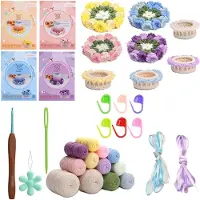 Typecat Handgemaakte DIY Lelietje-van-dalen onderzetters, 3D bloemen gehaakte onderzetter, H