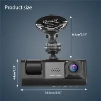 Typecat Auto DVR HD 1080P 3-lens binnenin voertuig dashcam drieweg camera DVR's R