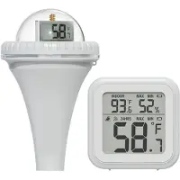 Typecat Drijvende zwembadthermometerset Buitentemperatuursensor Binnenvochtigheid