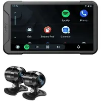 Typecat 5 Inch Motorfietsrecorder, Waterdicht, WIFI, CarPlay-Projectie, Navigatie, 2K, Dubbele Opname, Bandenspanningscontrole
