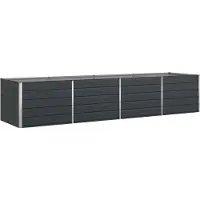vidaXL Plantenbak Antraciet 385 x 100 x 75 cm Gegalvaniseerd staal