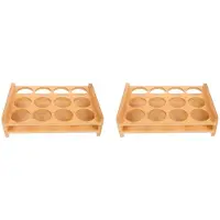 Typecat 2X Shotglazenset Shotglashouder met 12 Gaten Serveerstandaard Organizer voor Tequila Whiskey Brandy-Party Club Bar
