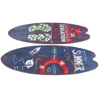 Tlily 2 Stuks String Festival Bar Home Decor Casual Home Decor Vintage Houten Bord Surfplank Houten Teken Strand Stijl Opknoping