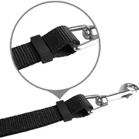 Tlily 3-Weg Hondenriem, Nylon Verstelbare Koppeling, Geen Klitten, Afneembaar 3-in-1, Meerdere Honden-, Katten- en Puppyriemen (Zwart)
