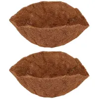 Torribaly 14 Inch -Voering voor Plantenbakken, 2 STKS Ronde Vervangende Plantenmandvoeringen Natuurlijke Fiber-Voering voor Hangende Mand