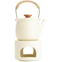 Typecat Crème Gele Theepot Thee Zetset Kachel Kaars Verwarming Keramiek Warme Thee Warm Geroosterde Thee Kachel