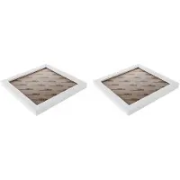 Torribaly 2X Vierkante Fotolijst van Dik Dennenhout (Wit, 8 Inch)