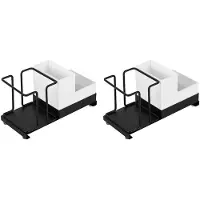 Typecat 2X Metalen Koffie- en Theestationorganizer Kleine Ruimte voor Kantoor Wegwerppapieren Bekerhouder Theezakjes, Koffiepadorganizer