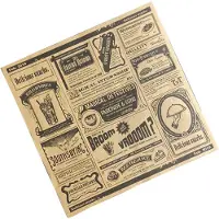 Typecat 200 stuks Engels krantenpapier vetvrij snackpapier olie-absorberend Frans