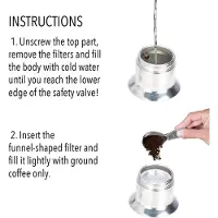 Typecat 50ML Moka Pot met enkele tube, aluminiumlegering, zilver, tuit, voor op het fornuis, Italië