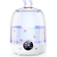 Typecat Luchtbevochtigers voor de slaapkamer, 3L tank, 30 uur, 20 dB stille neveltijd, dubbele sproeiers