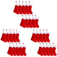 Torribaly 30 STKS Vilt Kerst Kousen Kerst Kousen Houder Sokken Thuis Haard Cadeau Opbergzakken voor Vakantie