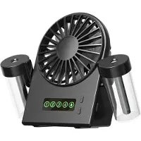 Typecat Dual Sprays Desktop Ventilator Luchtbevochtiger 2-in-1 USB Draagbaar Digitaal Display