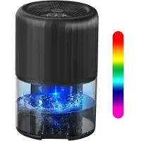 Melitt Ontvochtigers voor Thuis, voor Slaapkamer met Automatische Ontdooifunctie, 2200 Ml Capaciteit, Stille Kleine Ontvochtiger, EU-Stekker, Zwart
