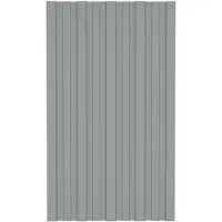 vidaXL Dakpaneel 12 st Grijs 80 x 45 cm Verzinkt staal