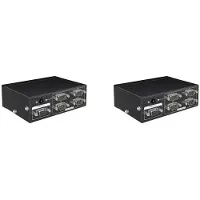 Wella 2X MT-RS104 Actieve Seriële RS232 Splitter 1 Tot 4 RS232 Bi-Direction Switcher Splitter 4 Tot 1 met Power Adapter-US Plug