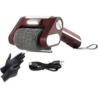 Melitt Draadloze Elektrische Grillborstel voor Buitenbarbecues, Oplaadbaar Barbecuegereedschap met Roestvrijstalen Rol van 350 Tpm en LED-Verlichting