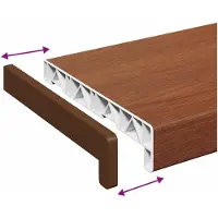 vidaXL Raamdorpel Bruin hout 100 x 25 x 4,5 cm PVC