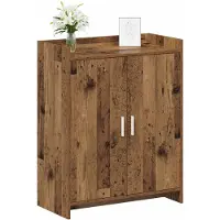 vidaXL Schoenenkast met opslag Oud hout 73,5 x 36 x 92 cm Bewerkt hout
