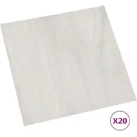 vidaXL Zelfklevende Vloerplanken Wit en Houtkleur 30,5 x 30,5 cm 20 st