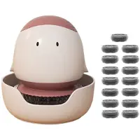 Melitt Afwasborstel met Zeepdispenser Cartoon Potborstel met Onderste Beugel Schotel Pot Pan Spoelbak Inductiekookplaat A