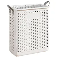 Melitt Huishoudelijke Opvouwbare Wasmand voor Vuile Was Badkamer Wasmand Vuile Kleren Kan Draagbaar en Verplaatsbaar Zijn 37,5x22x45,5cm