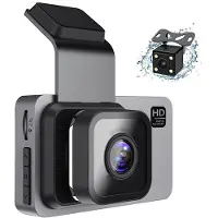 Melitt 1080P HD-Autodashcamera, Wifi-Dashcam voor en Achter met 3-Inch IPS-Scherm, Nachtzicht, Parkeermonitor, Lusopname