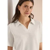 Cecil Dames Effen polo met korte mouwen - Beige - L