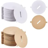 Melitt 240 Stuks Kaarsenstofhoezen 2 Kleuren Papieren Kaars Treklip Deksels Kaars Decoratie, Kaars Topper 2.12 Inch