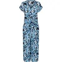 Kaffe Jumpsuit 'KAMille' lichtblauw / zwart / wit