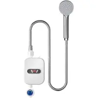 Melitt Elektrische Douchekoppen Thermostatische Douchekoppen Instelbare Temperatuur Waterdicht Direct Waterverwarming EU-Stekker
