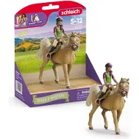 Schleich Horse Club Sarah And Mystery 42714 Figure Beige Kinderen