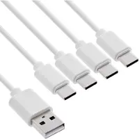 InLine USB-A naar 4x USB-C oplaadkabel | max. 25W | wit | 2 meter