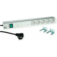 Bachmann 19" 1U 5xCEE7/3 1xswitch 1xGVS-Plus 2,0m CEE7/7