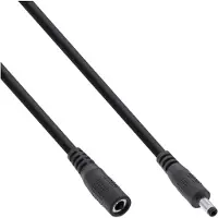 InLine DC verlengkabel | 4,0 x 1,7mm | max. 24W | zwart | 5 meter
