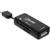 InLine Micro USB OTG adapter met kaartlezer